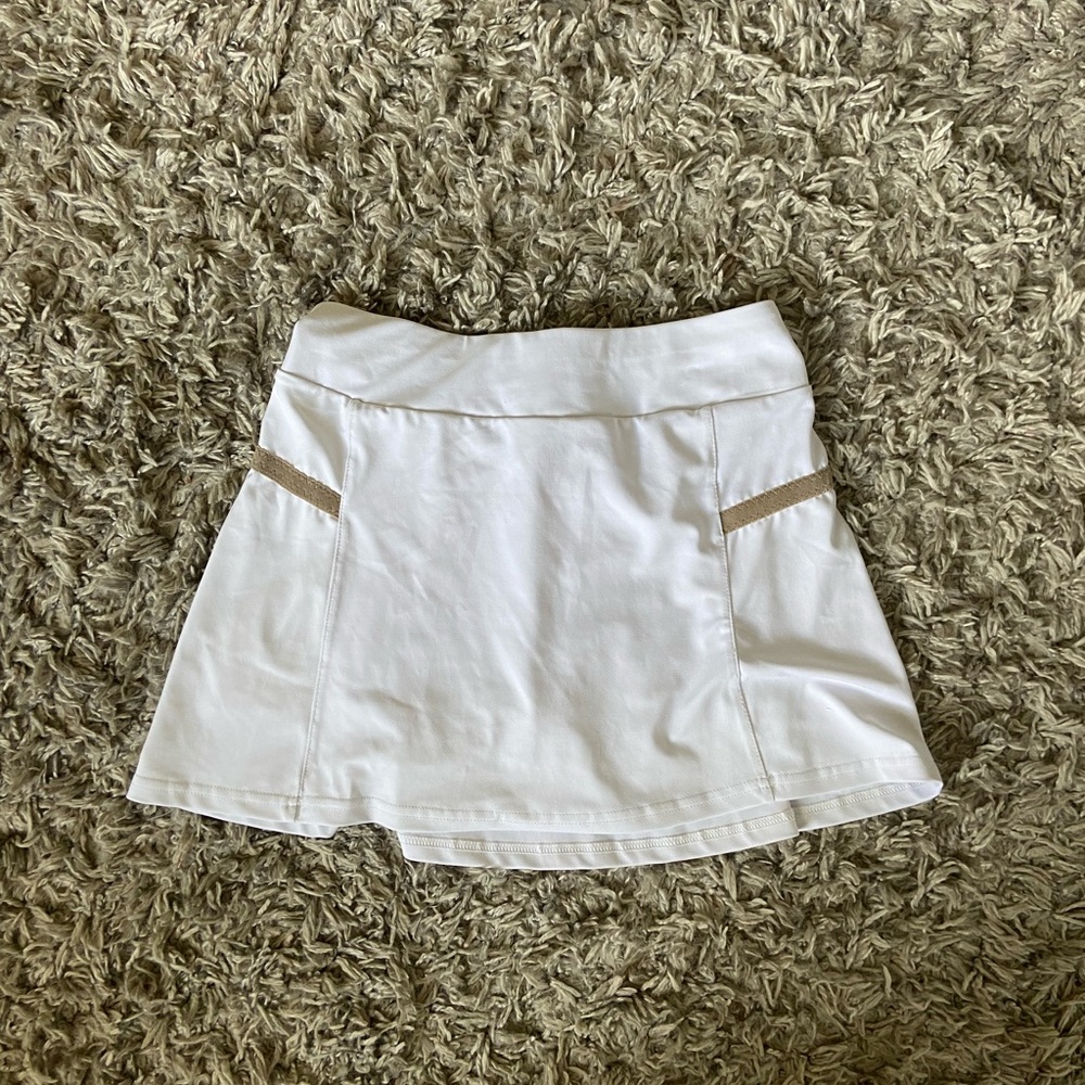 White tennis skirt